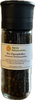 Mühle mit Bio Tiger Pfeffer (50 g Inhalt)
